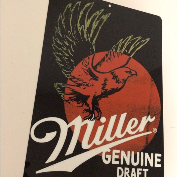 Miller Genuine Draft Eagle beer metal display sign - Picture 2 of 5